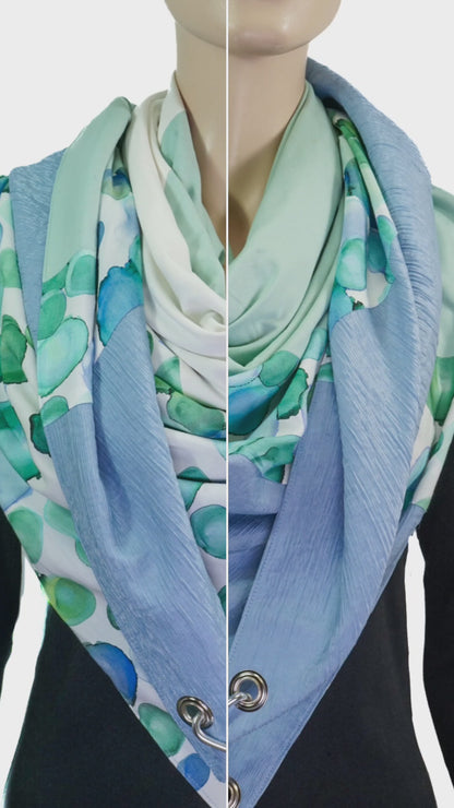 Karabinertuch | WATERDROP | blau