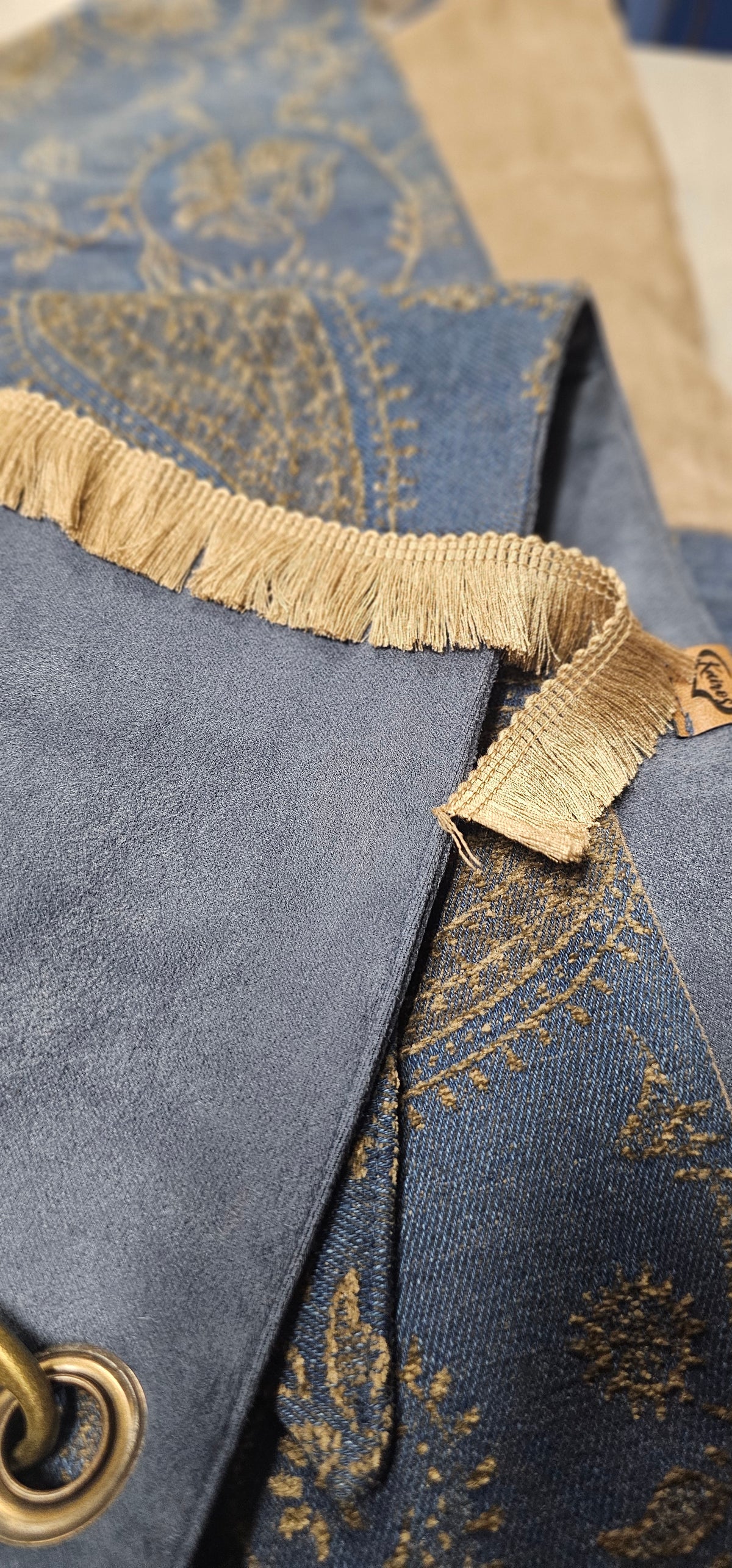 Karabinertuch PAISLEY DENIM CAMEL