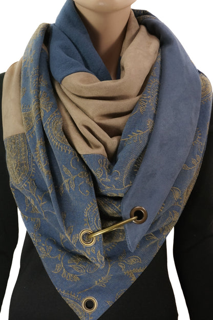 Karabinertuch PAISLEY DENIM CAMEL