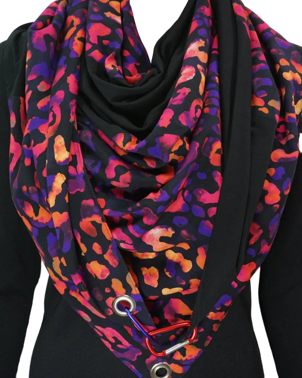 Karabinertuch LEO | schwarz-rot-lila